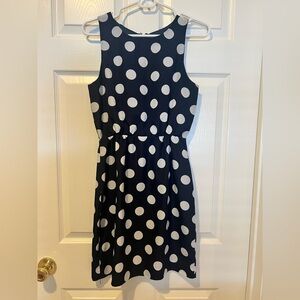 J Crew Polka Dot Sleeveless Mini Dress Size 0